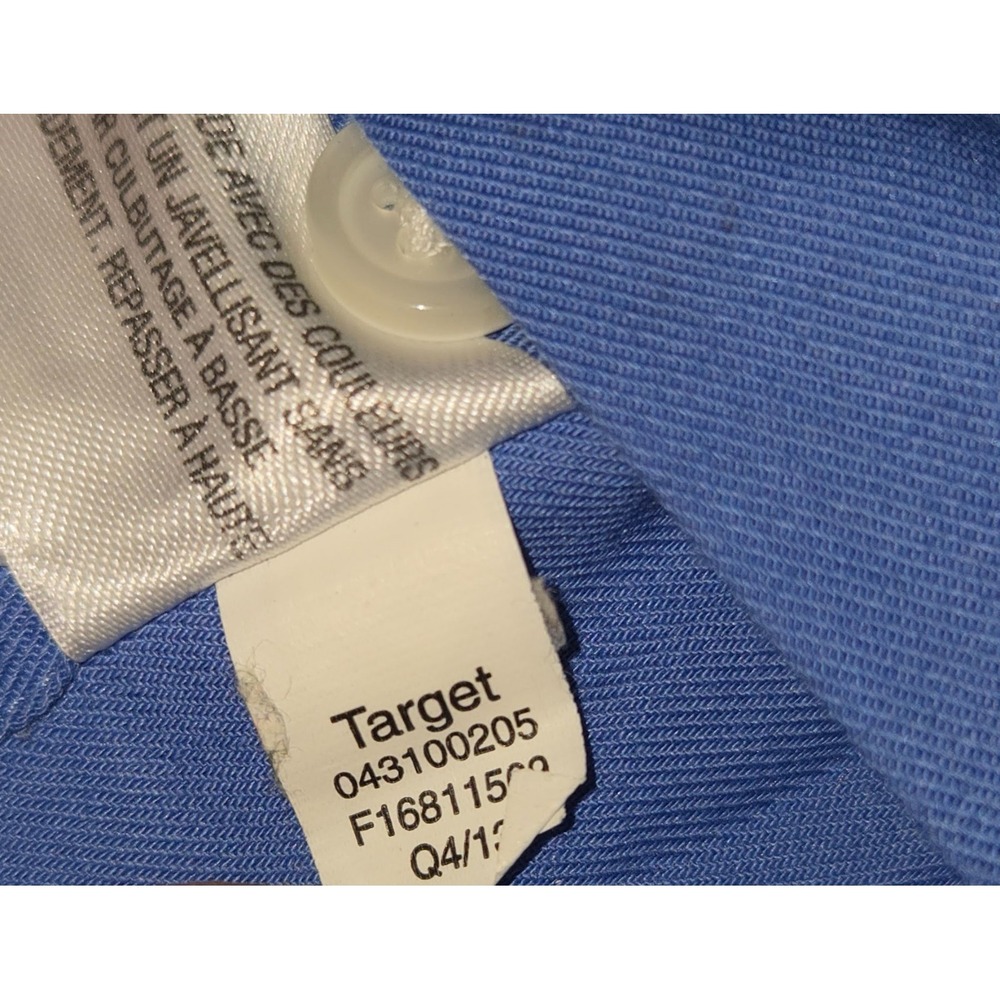 Merona "The Ultimate Shirt" Men's XXL Blue Long Sleeve Button Down 18-18 1/2 - Picture 11 of 16